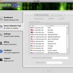 Mac Serverauswahl Screenshot