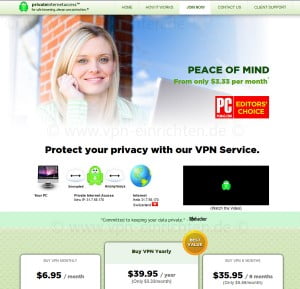 Private Internet Access Screenshot